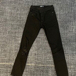 NWT Abercrombie Black Distressed Skinny Jeans